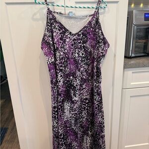 Purple long sun dress